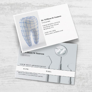 Tandheelkundige zorg Orthodontist moderne afspraak Visitekaartje