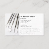 Tandheelkundige zorg Orthodontist moderne Tandarts Visitekaartje (Achterkant)