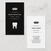 Tandheelkundige zorg - Professioneel, modern zwart Visitekaartje (Voorkant / Achterkant)