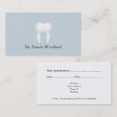 Tandheelkundige zorg Tand Motief ontwerp Afspraakk Afsprakenkaartje (Voorkant / Achterkant)