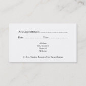 Tandheelkundige zorg Tand Motief ontwerp Afspraakk Afsprakenkaartje (Achterkant)