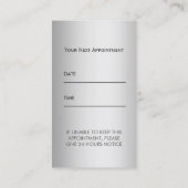 Tandheelkundige zorg Tandarts Metallic Afspraak Afsprakenkaartje (Achterkant)