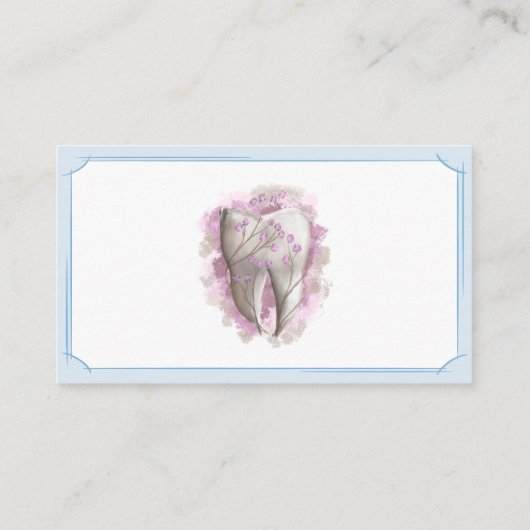 Tandheelkundige zorg. Tandarts / tandartsassistent Visitekaartje (Achterkant)