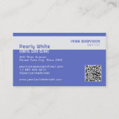 Tandheelkundige zorgkliniek blauw Visitekaartje (Achterkant)