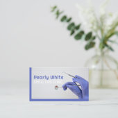 Tandheelkundige zorgkliniek blauw Visitekaartje (Staand voorkant)