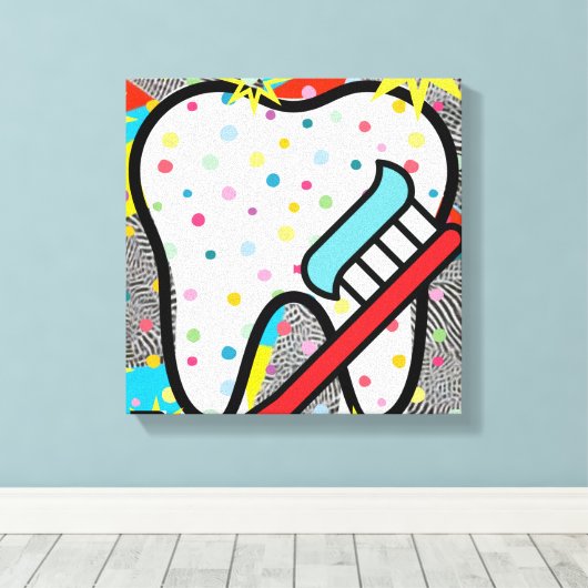 tandheelkundigen canvas afdruk (Insitu (Houten vloer))