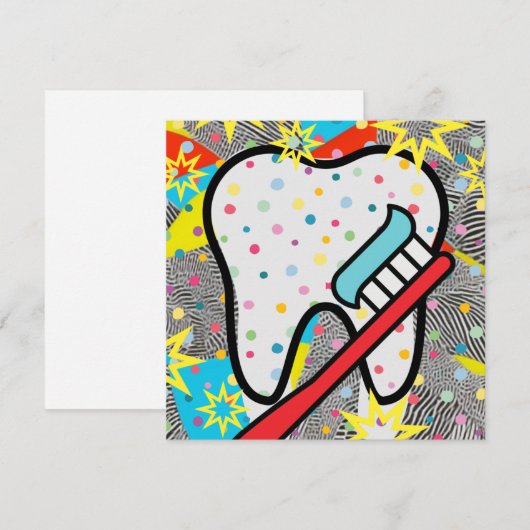 tandheelkundigen feestdagenkaart (Voorkant / Achterkant)