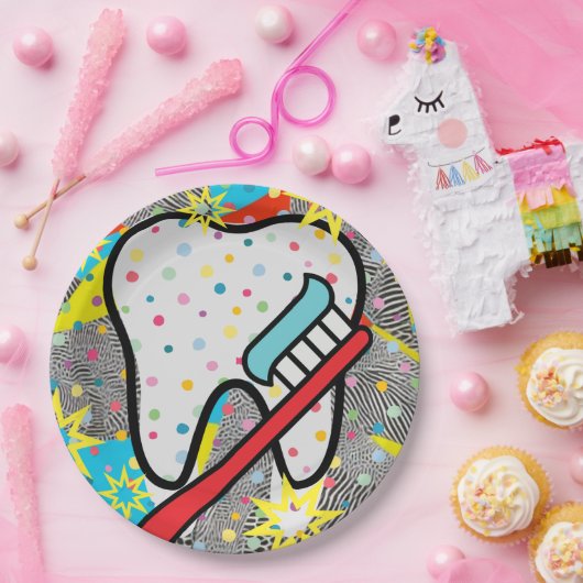 tandheelkundigen papieren bordje (Feest)