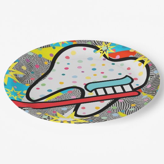 tandheelkundigen papieren bordje (Gekanteld)