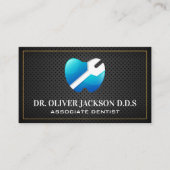 Tandherstel Logo | Geperforeerde Mesh Visitekaart Visitekaartje (Voorkant)