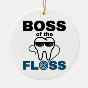 Tandhygiënist Baas van de Floss Keramisch Ornament