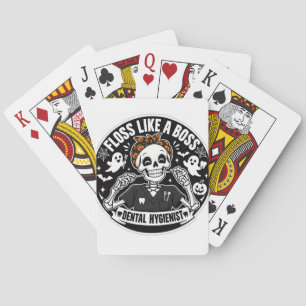 Tandhygiënist Halloween Skelet Pokerkaarten