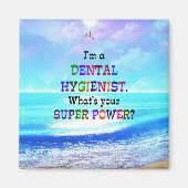 Tandhygiëniste, kleurrijk ontwerp magneet (Voorkant)