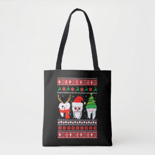 Tandhygiëniste Tandarts Lelijke Kersttrui Tote Bag