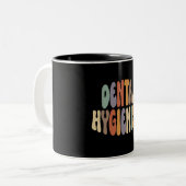 Tandhygiëniste Trotse Carrière Beroep Tweekleurige Koffiemok (Voorkant links)