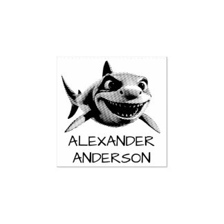 Tandige Haai Personaliseer Rubberstempel