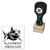Tandige Haai Personaliseer Rubberstempel (Gestempeld)