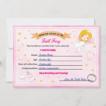 Tandijcertificaat Verloren tand-ontvangstbewijs