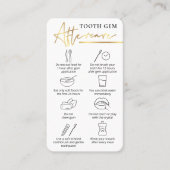 Tandjuweel na zorginstructies Wit & Goud Visitekaartje (Voorkant)