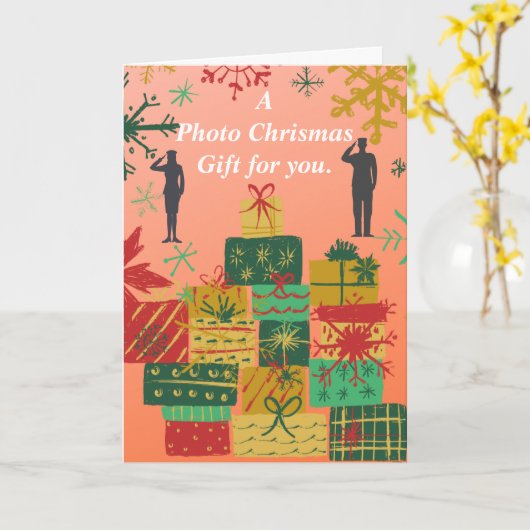 Tandkaart voor militairen, 5" x 7" opgevouwen wens kaart (Gele Bloem)