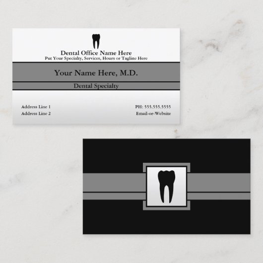 tandkantoor visitekaartje (Voorkant / Achterkant)