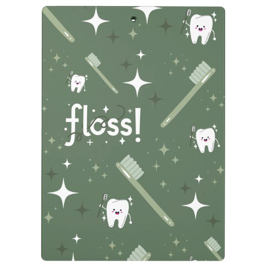 Tandklembord, Gift voor Tandhygiëniste, Tanden Klembord (Achterkant)