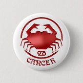 Tandkrab van de dierentuin voor kanker ronde button 5,7 cm (Voorkant)