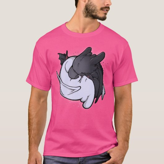 Tandloos en licht fury knuffelen t-shirt (Voorkant)