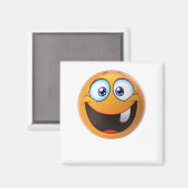 Tandloze glimlach geel magneet (Voorkant / Achterkant)