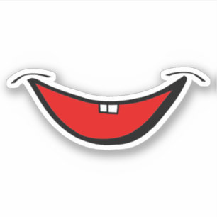 Tandloze glimlach-illustratie sticker