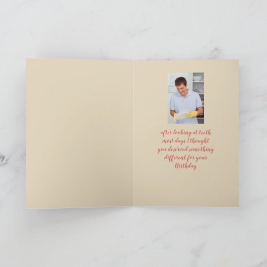 Tandmedewerker, technicus, Dentist Birthday Fun Feestdagen Kaart (Binnen)