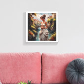 Tandoek (Gracieuze vrouw) Canvas Afdruk (Insitu (Woonkamer))