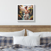 Tandoek (Gracieuze vrouw) Canvas Afdruk (Insitu (Slaapkamer))