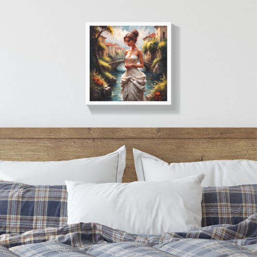 Tandoek (Gracieuze vrouw) Canvas Afdruk (Insitu (Slaapkamer))