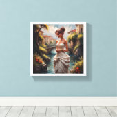 Tandoek (Gracieuze vrouw) Canvas Afdruk (Insitu (Houten vloer))