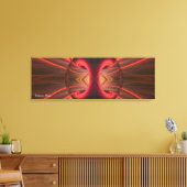 Tandoek: Rode en zwarte abstracte kunst Canvas Afdruk (Insitu (Woonkamer))