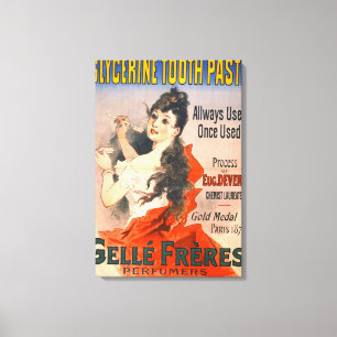 tandpasta ad 1889 canvas afdruk