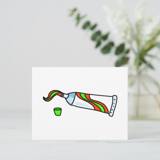 Tandpasta Briefkaart (Staand voorkant)