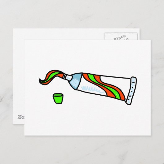 Tandpasta Briefkaart (Voorkant / Achterkant)