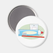 Tandpasta en penseel magneet (Voorkant / Achterkant)