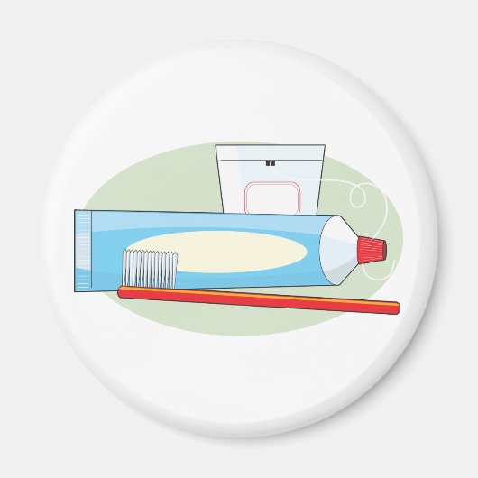 Tandpasta en penseel magneet (Voorkant)