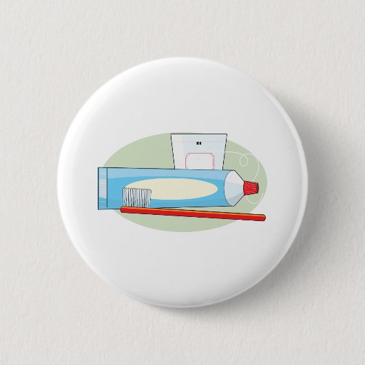 Tandpasta en penseel ronde button 5,7 cm (Voorkant)