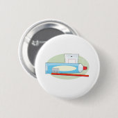 Tandpasta en penseel ronde button 5,7 cm (Voorkant /achterkant)