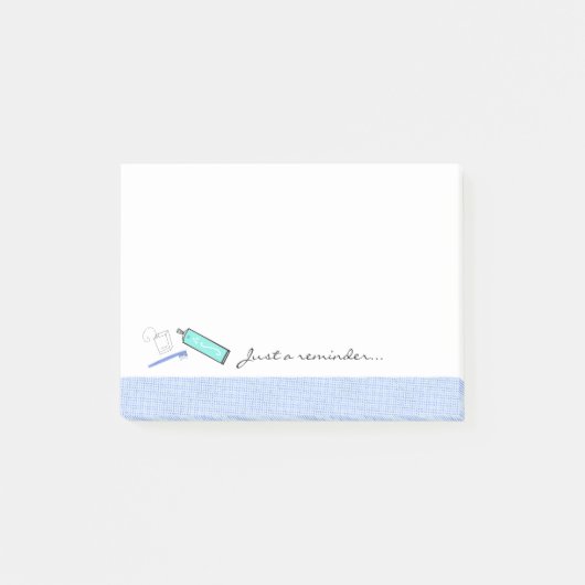 Tandpasta en tandenborstel tandbedekking post-it® notes (Voorkant)
