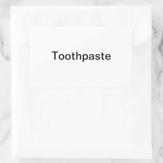 Tandpasta / Etiket (Tas)