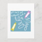 Tandpasta in buis briefkaart (Voorkant)