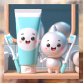 Tandpasta Pals Raamsticker (Vel 2)