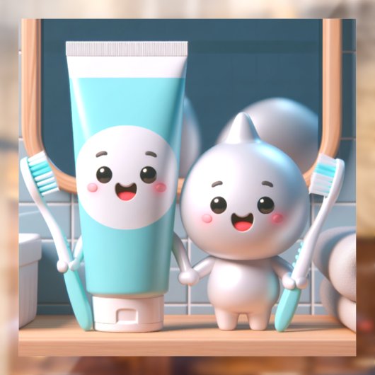 Tandpasta Pals Raamsticker (Vel 2)