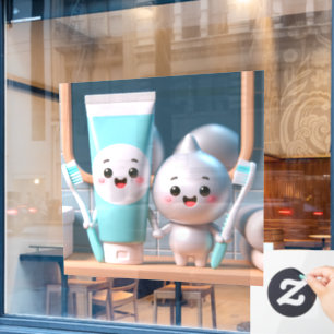 Tandpasta Pals Raamsticker