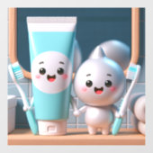 Tandpasta Pals Raamsticker (Vel)